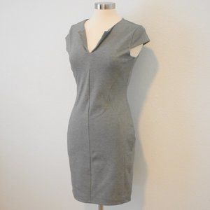 Grey sheath knit dress